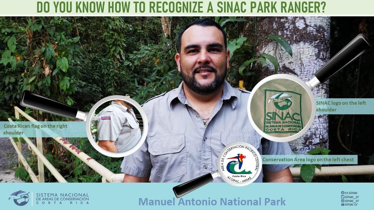 Garde forestier du parc national Manuel Antonio